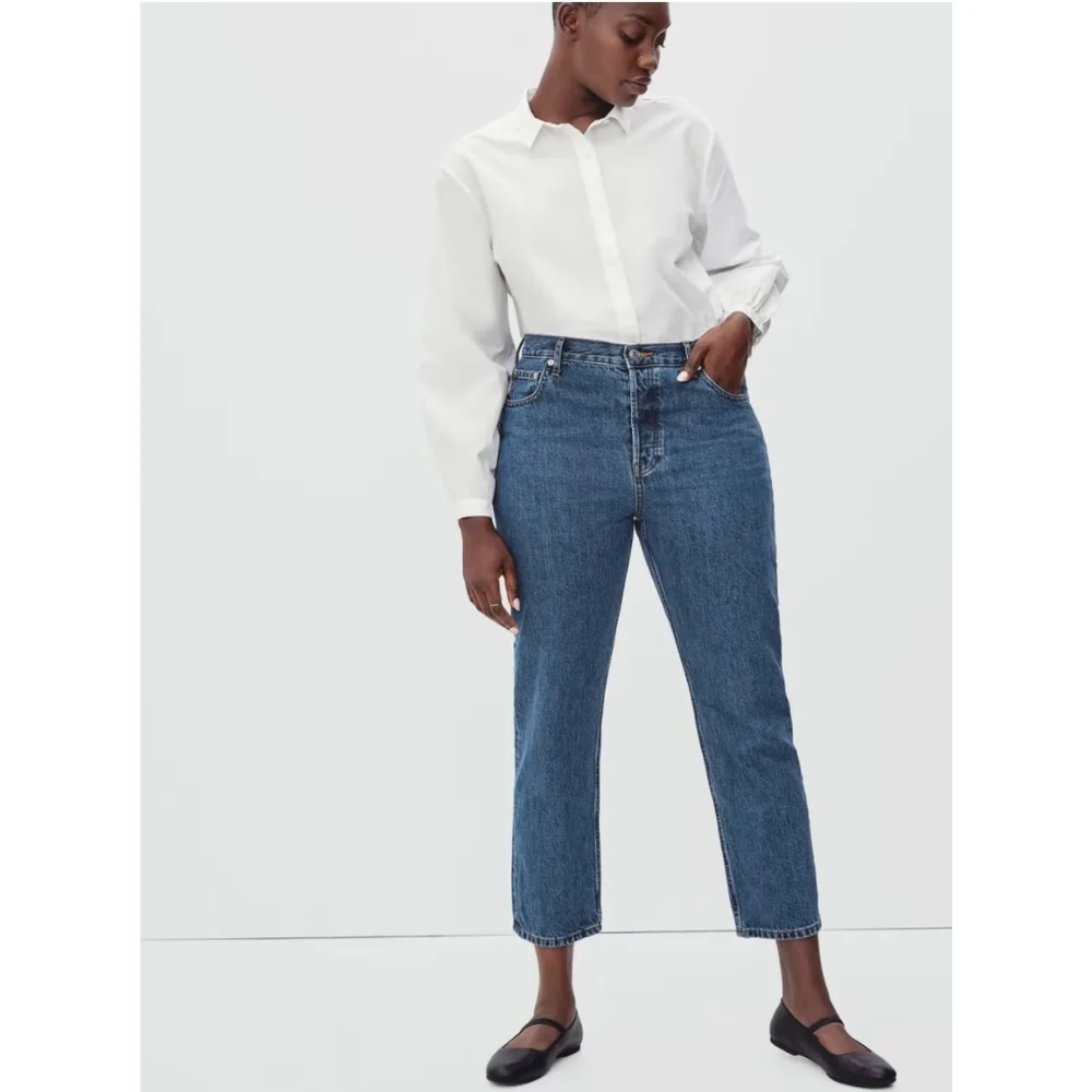 EVERLANE The Curvy 90s Cheeky Jean Size 24 Ankle Button-Fly - Picture 5 of 14